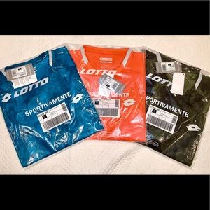NWT Lotto Men’s Tennis shirts- size Large 3 pack